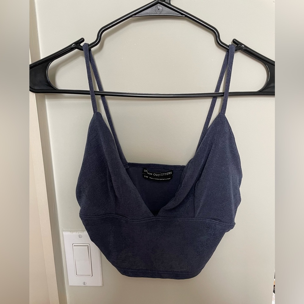 Navy blue urban outfitters crop top